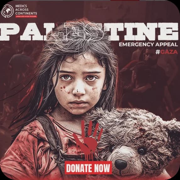 Palestine emergency appeal social campaign creative